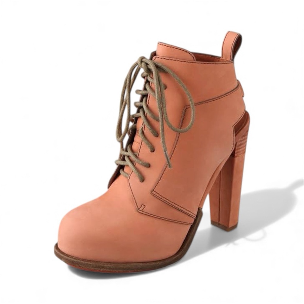 Alexander Wang Dakota Lace-Up Nubuck Ankle Boots size 37 Excellent Condition
